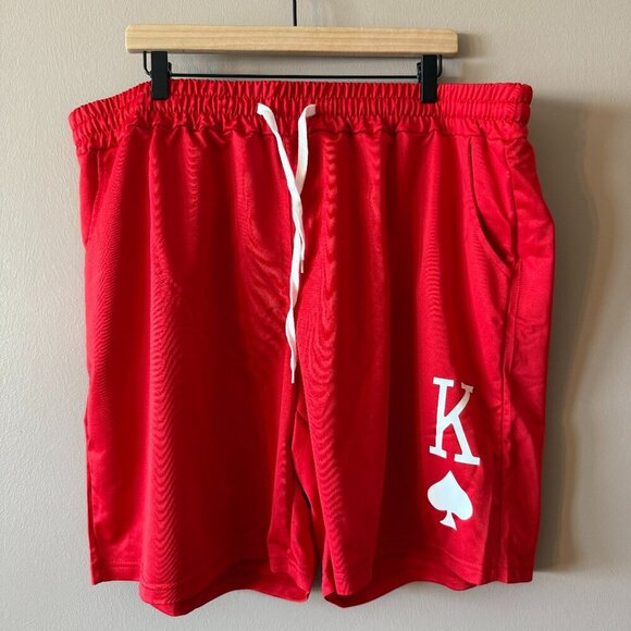 Men's Big and Tall  4XL NWT Shein King Top & Shorts Set in Red - Picture 9 of 12